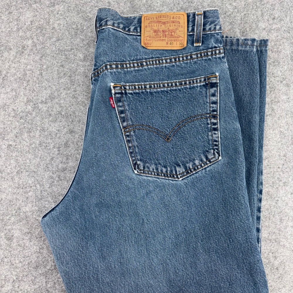 Vintage Levis 550 Relaxed Fit Jeans Mens 40x30 Blue Denim Made in USA 00550-4886